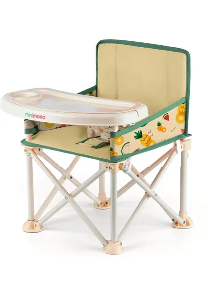 Plus 0-4 Yaş Portatif Katlanır Yükseltici Mama Sandalyesi Bebek Çocuk Kamp Sandalyesi